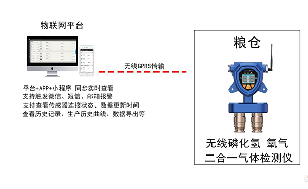 糧倉行業(yè)氧氣,磷化氫氣體檢測解決方案