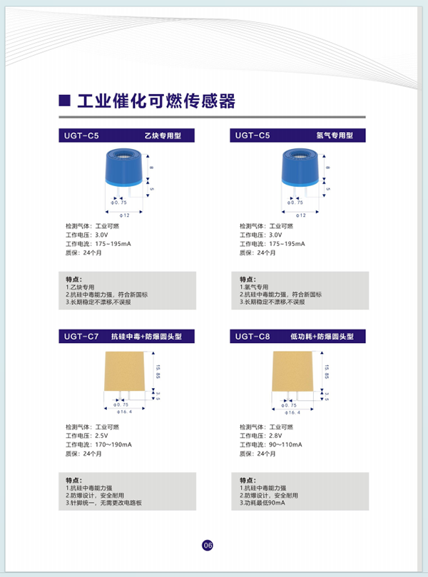 可燃?xì)怏w傳感器產(chǎn)品大全